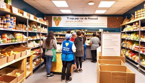 Quelles sont les caractéristiques de l&rsquo;épicerie sociale et solidaire ti coup de pouce ?